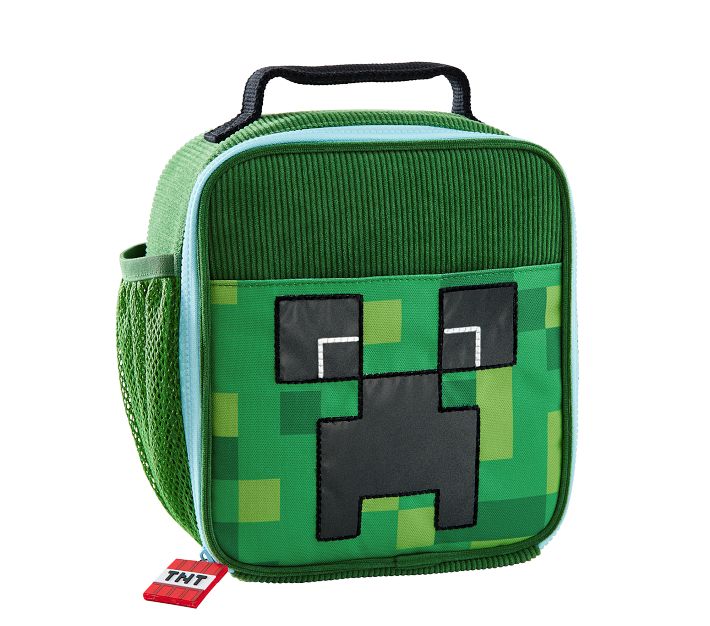 Minecraft Creeper 17 inch Kids Backpack with Lunch Bag - Green