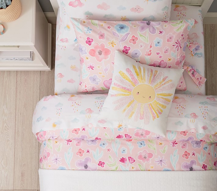 Organic Rainbow Showers Sheet Set &amp; Pillowcases