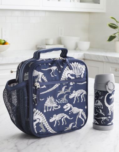 Pottery Barn Kids Classic Snakes Lunch Box Bag + 2 Bento Inserts Blue  Insert