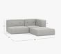 Piped Cushy Sectional Set