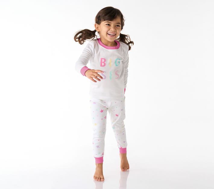 Big Sis Organic Pajama Set | Pottery Barn Kids