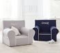 Kids Anywhere Chair&#174;, Navy with White Piping