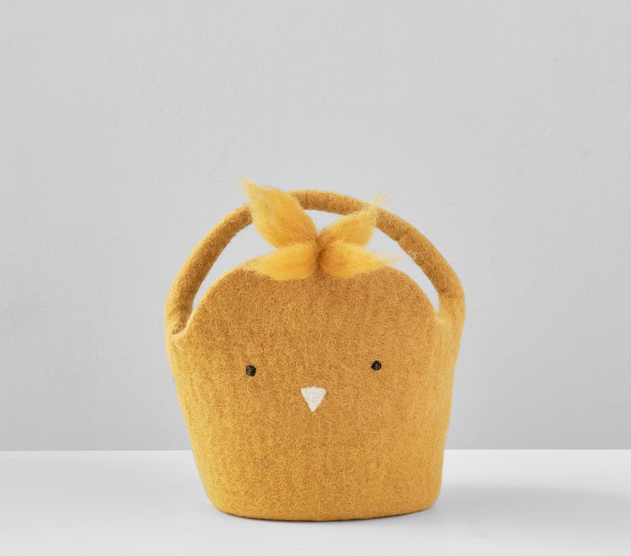 Felted Chick Baby Easter Bucket