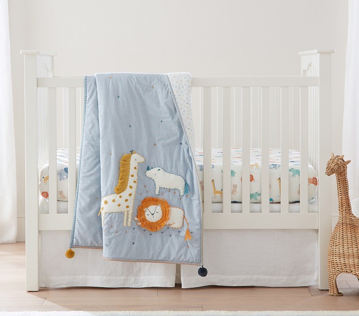 Grey safari cot discount bedding