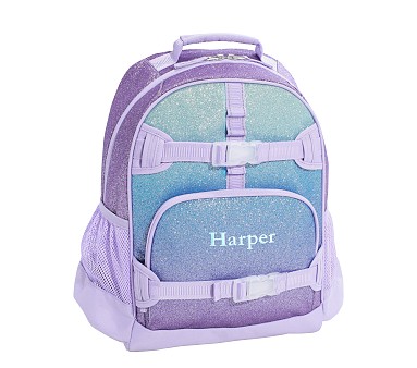 Mackenzie Lavender/Aqua Ombre Sparkle Glitter Backpacks