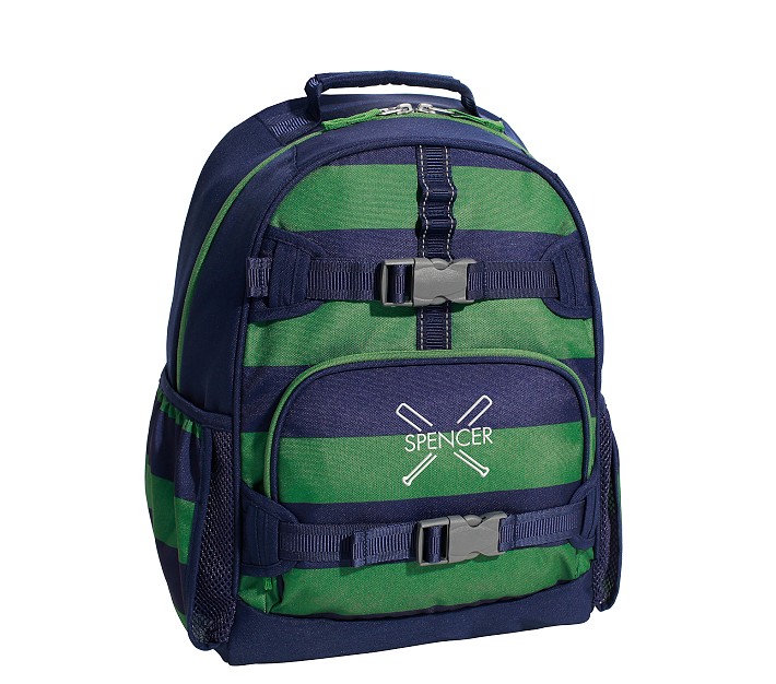 Mackenzie Green Navy Stripe Backpacks