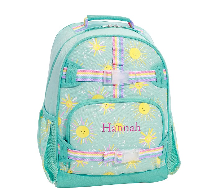 Large Colorblock Kids Yellow and Green Personalized Backpack for