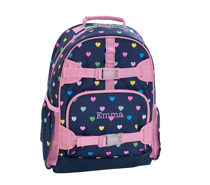 Mackenzie Navy Pink Multi Hearts Backpacks
