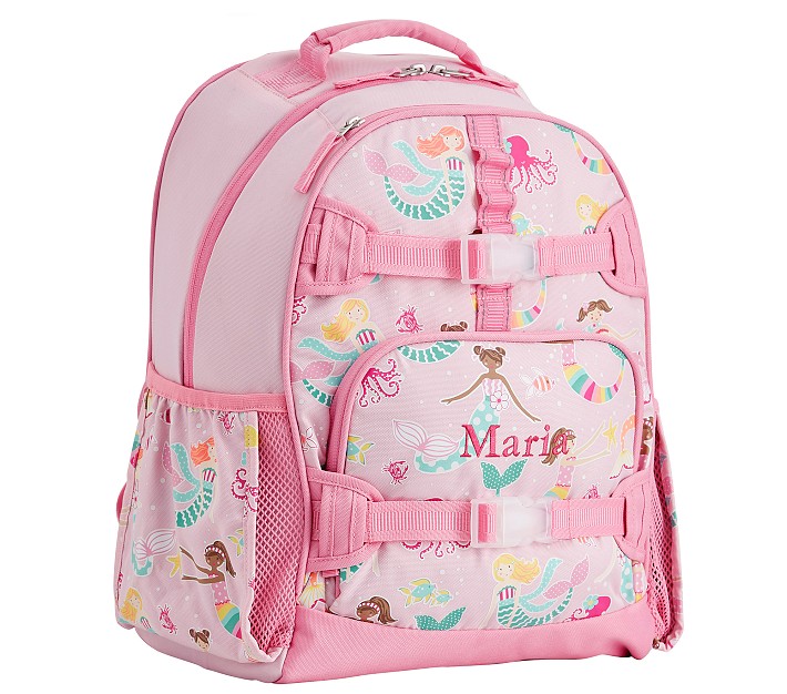 Pottery Barn Kids Backpack Pink and Navy with Francesca Monogram