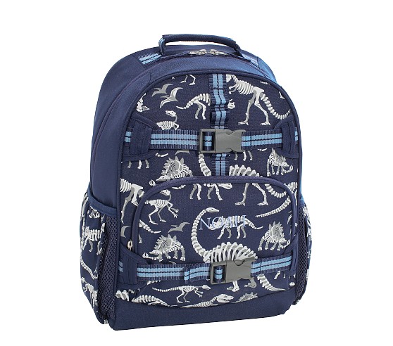 Mackenzie Navy Dino Bones Glow-in-the-Dark Backpacks | Pottery Barn Kids