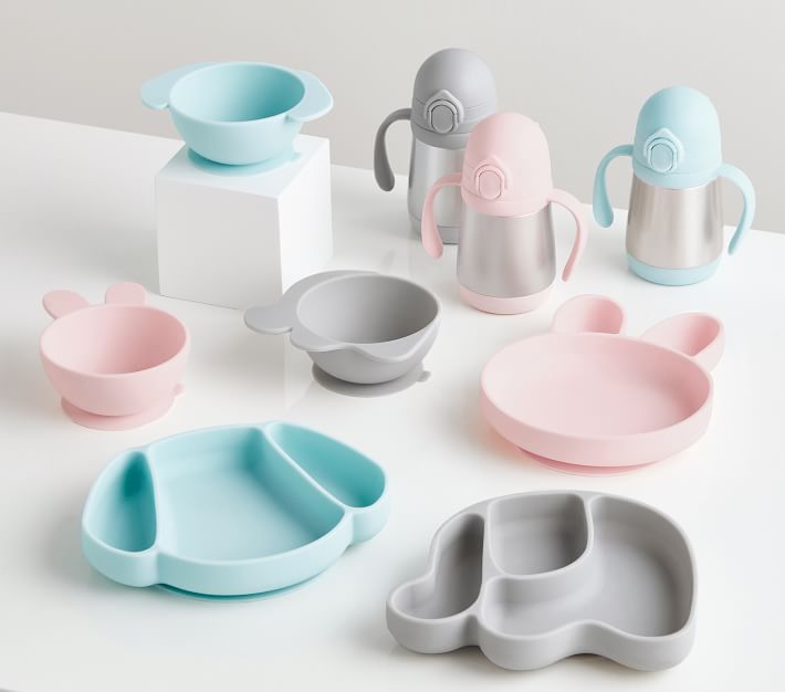 TYRY.HU Silicone Baby Bowls with Suction Set, Baby Bowls and