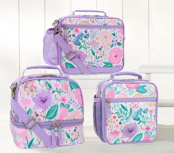 Mackenzie Lavender Floral Blooms Lunch Box