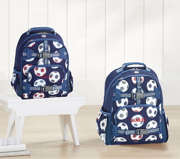 Mackenzie Navy Soccer Glow in the Dark Backpacks Pottery Barn Kids