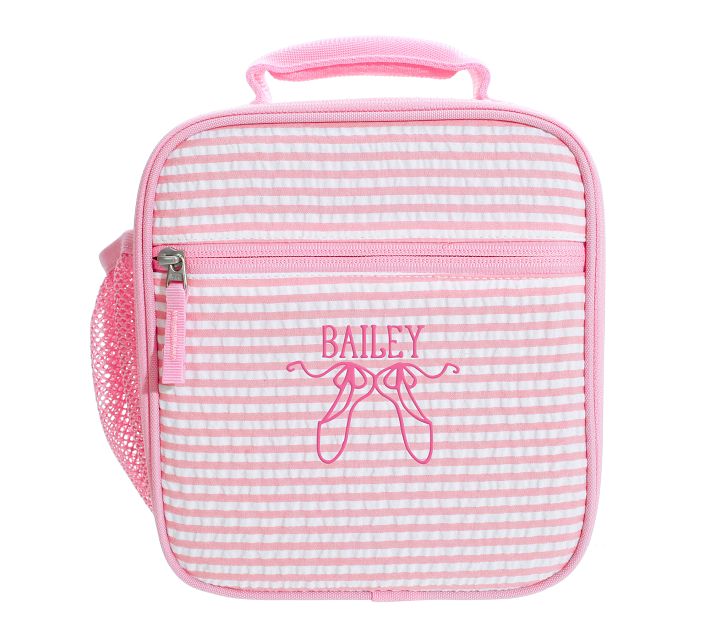 Mackenzie Bright Pink Seersucker Lunch Boxes | Pottery Barn Kids