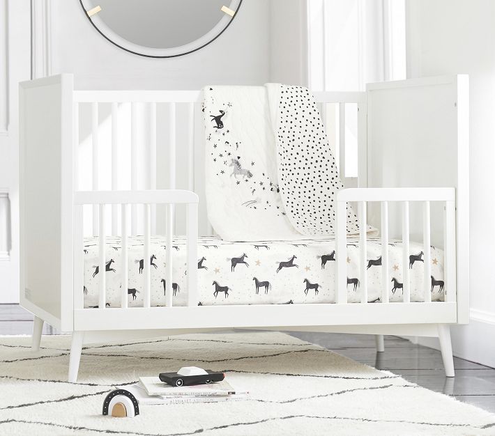 west elm x pbk Mid-Century Convertible Baby Crib