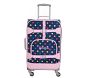 Mackenzie Navy Pink Multi Hearts Spinner Luggage