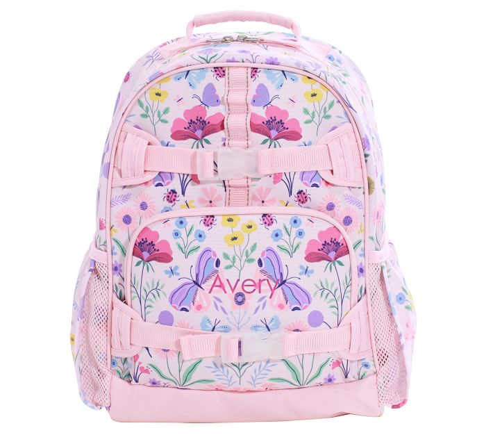 Mackenzie Pink Botanical Butterfly Backpacks