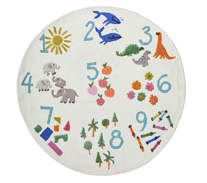3-D Activity Count By Numbers Play Rug