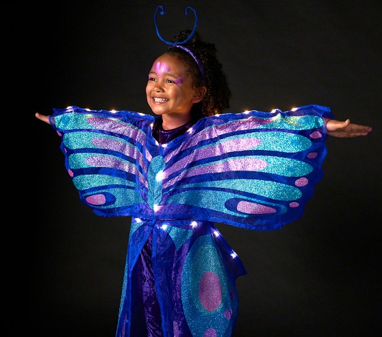 Light Up Blue Butterfly Costume for Kids main image 1