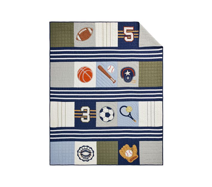Couette Pottery Barn Kids Thème Sport - Taille Full - Occasion