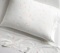Monique Lhuillier Ethereal Butterfly Sateen Sheet Set & Pillowcases