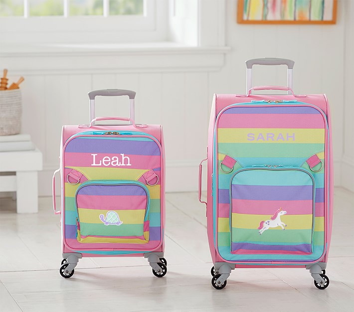 Fairfax Rainbow Multi Stripe Spinner Luggage