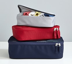 Mackenzie Gray/Navy/Red Packing Cubes, Set of 3