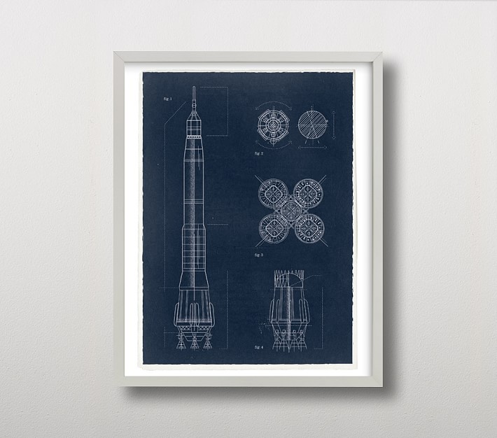 Minted&#174; Rocket Diagram Framed Art by Robert and Stella