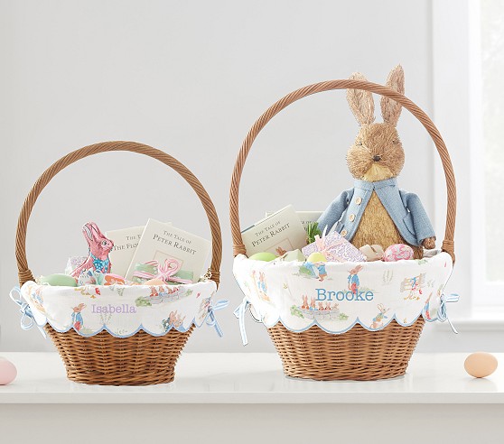 Peter Rabbit™ Printed Scallop Easter Basket Liners | Pottery Barn Kids