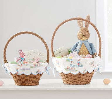 Peter Rabbit™ Printed Scallop Easter Basket Liners | Pottery Barn Kids