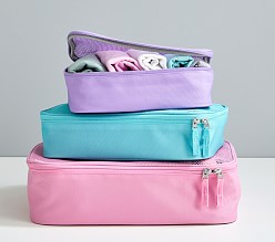 Mackenzie Pink/Aqua/Lavender Packing Cubes, Set of 3