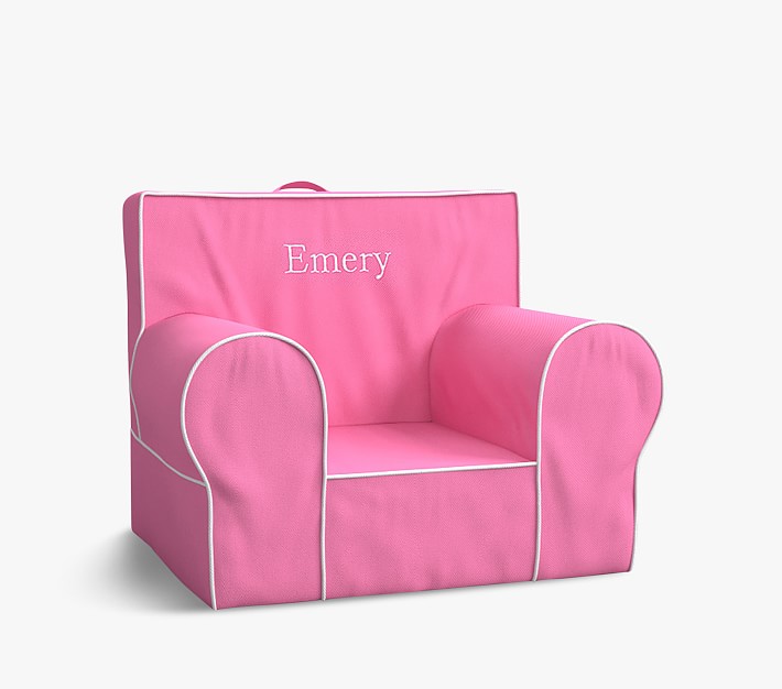 Kids Anywhere Chair&#174;, Bright Pink with White Piping