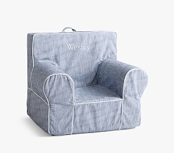 Kids Anywhere Chair®, Chambray with White Piping