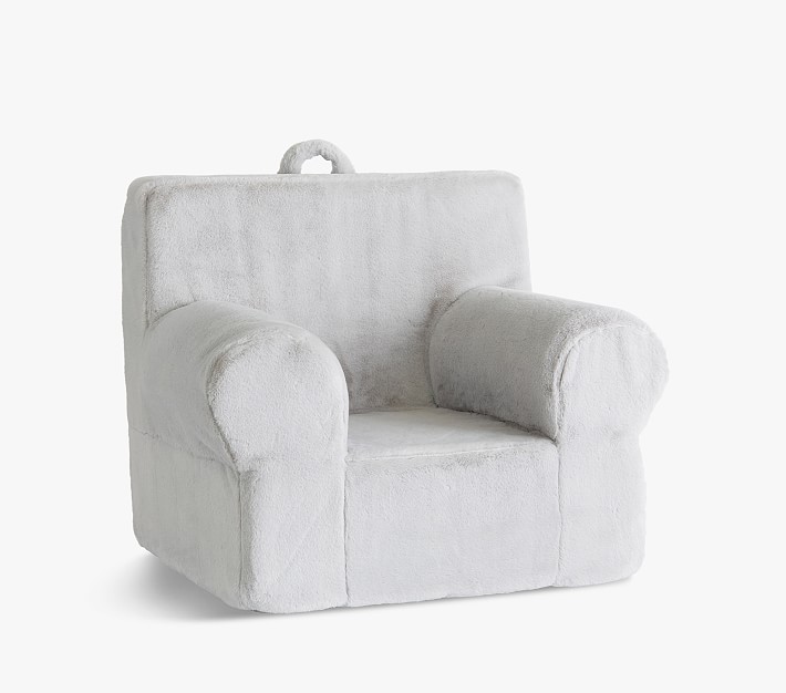 Kids Anywhere Chair&#174;, Gray Faux Fur