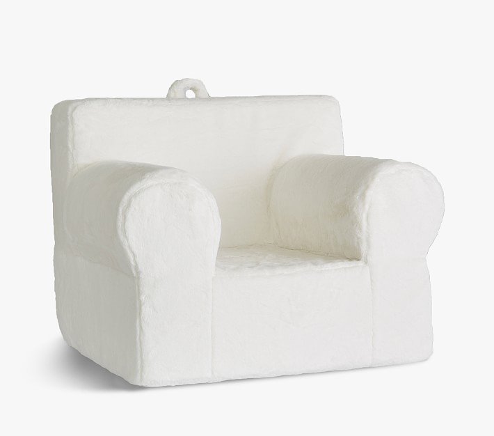 Oversized Anywhere Chair&#174;, Ivory Faux Fur