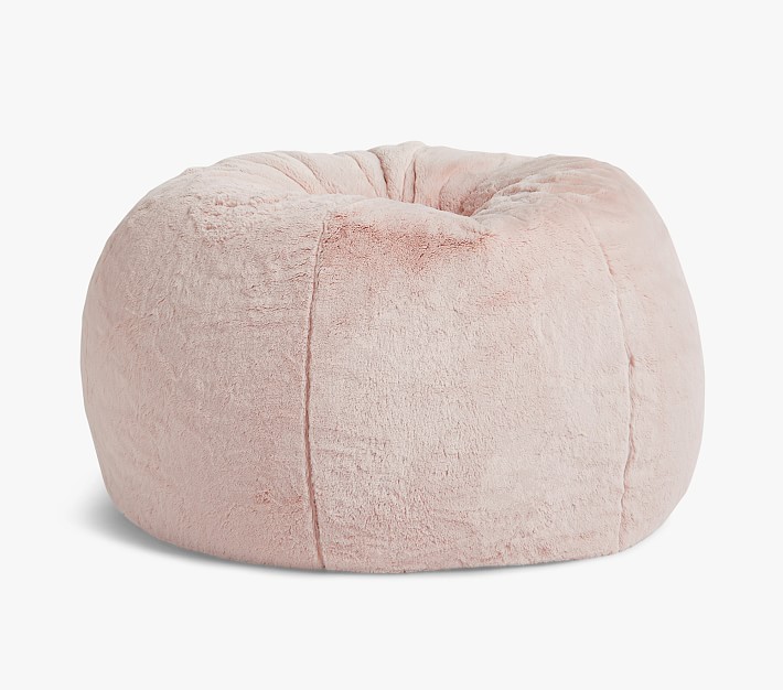 Anywhere Beanbag&#8482;, Blush Faux Fur Slipcover Only