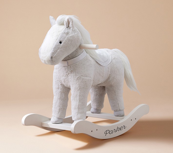 Gray Musical Horse Plush Nursery Rocker Pottery Barn Kids