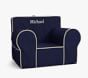 Oversized Anywhere Chair&#174;, Navy with White Piping