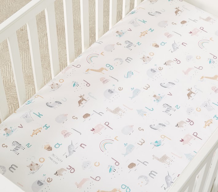 Alphabet best sale crib sheet