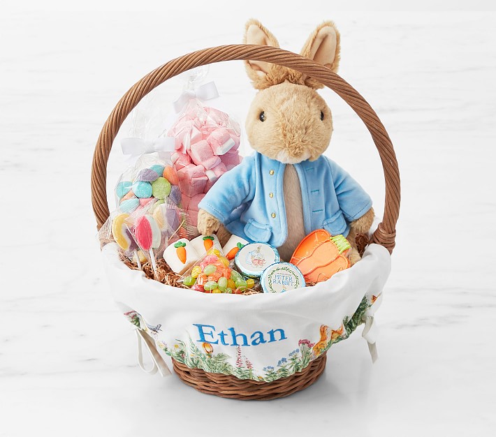 Williams Sonoma &amp; pbk Small Peter Rabbit&#8482; Easter Filled Gift Basket