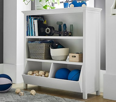 Angled bookcase online pottery barn