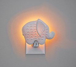 Ceramic Elephant Night Light (5")