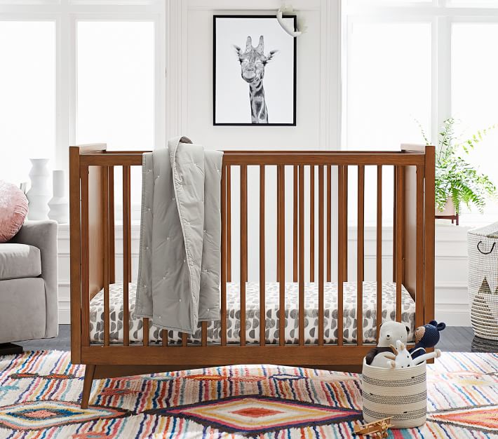 Pottery barn mid store century modern crib