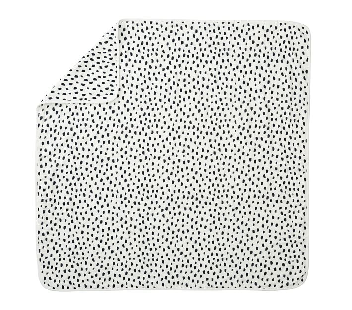 Organic Brushstroke Dot Muslin Baby Blanket Pottery Barn Kids