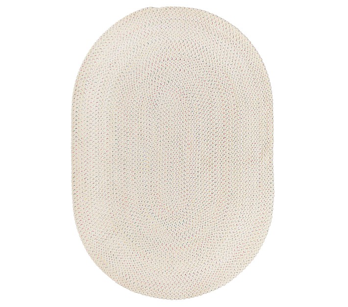 Confetti Braided Reversible Easy Clean Rug, Oval