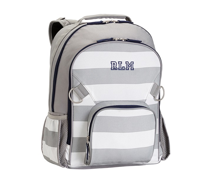Fairfax Gray/White Stripe Backpacks