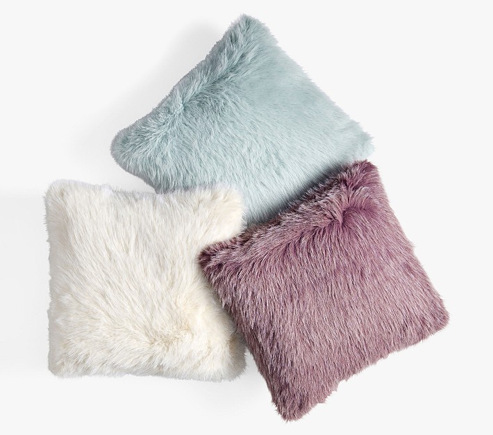 Recycled Feather FauxFur Pillow Pottery Barn Kids