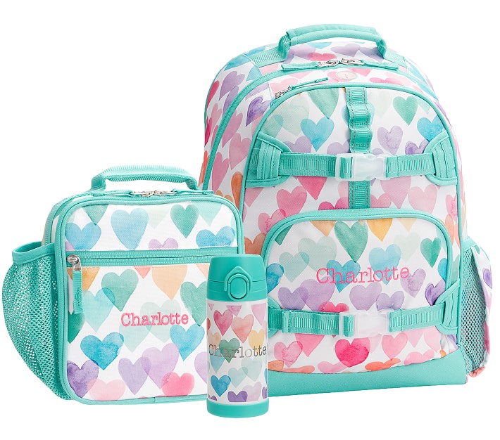 Mackenzie Rainbow Hearts Backpack &amp; Lunch Bundle, Set Of 3