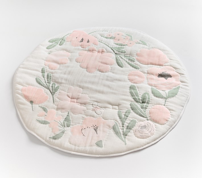 Meredith Floral Muslin Travel Play Mat Pottery Barn Kids