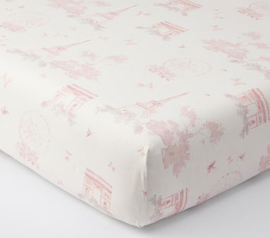 Paris Toile Crib Fitted Sheet